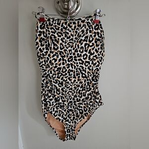NWOT J Crew Factory Leopard Print One Piece Swimsuit